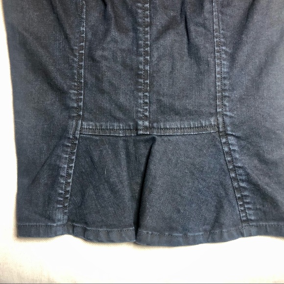 BCBG dark navy size 25 stretch denim pencil skirt - Picture 3 of 8